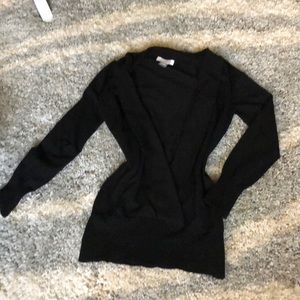 Deep V Silk Cardigan